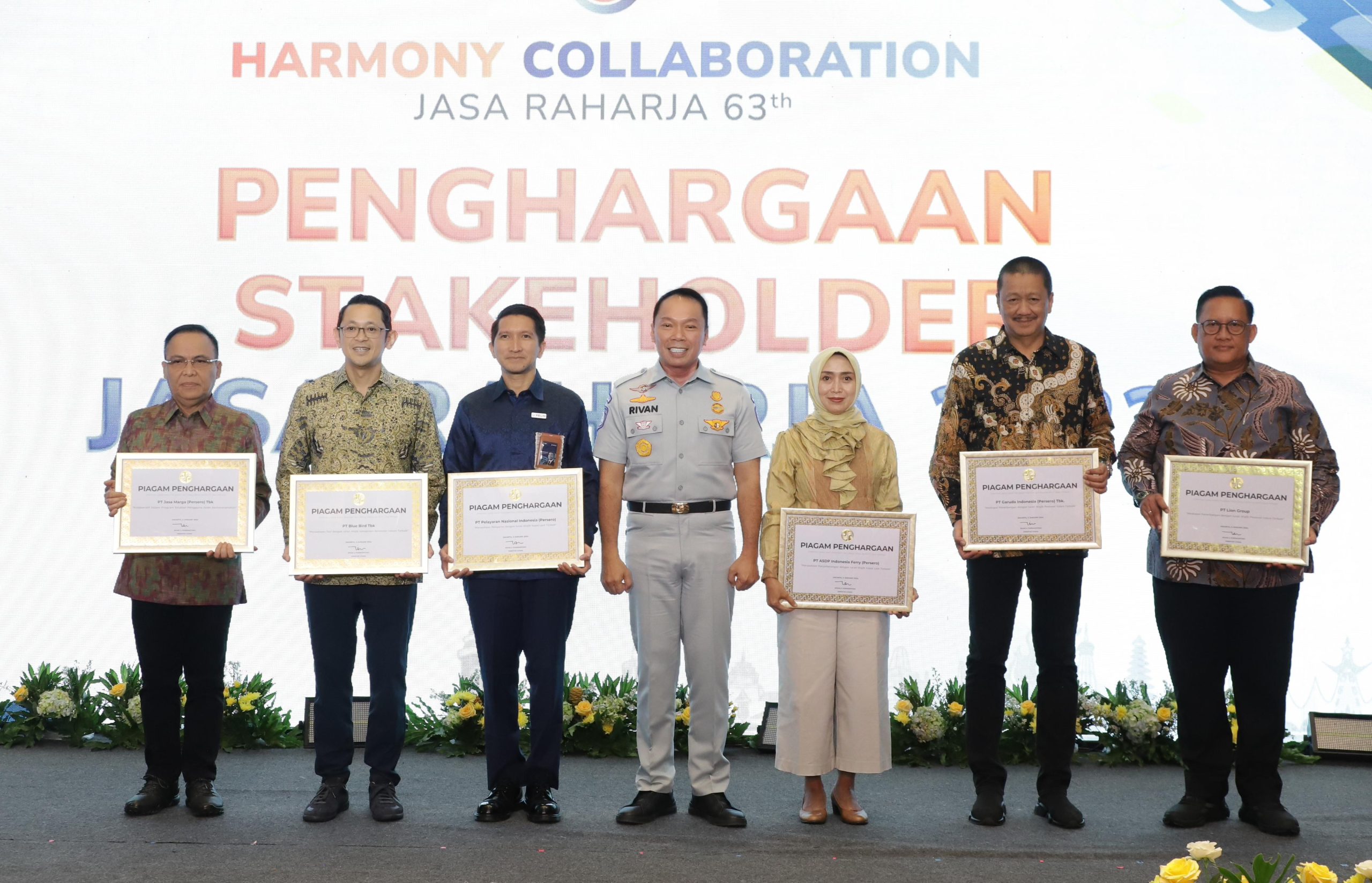 63 Tahun Jasa Raharja Berikan Penghargaan Kepada Stakeholders dan Mitra Kerja yang Konsisten Mendukung Tugas dan Fungsi Perusahaan
