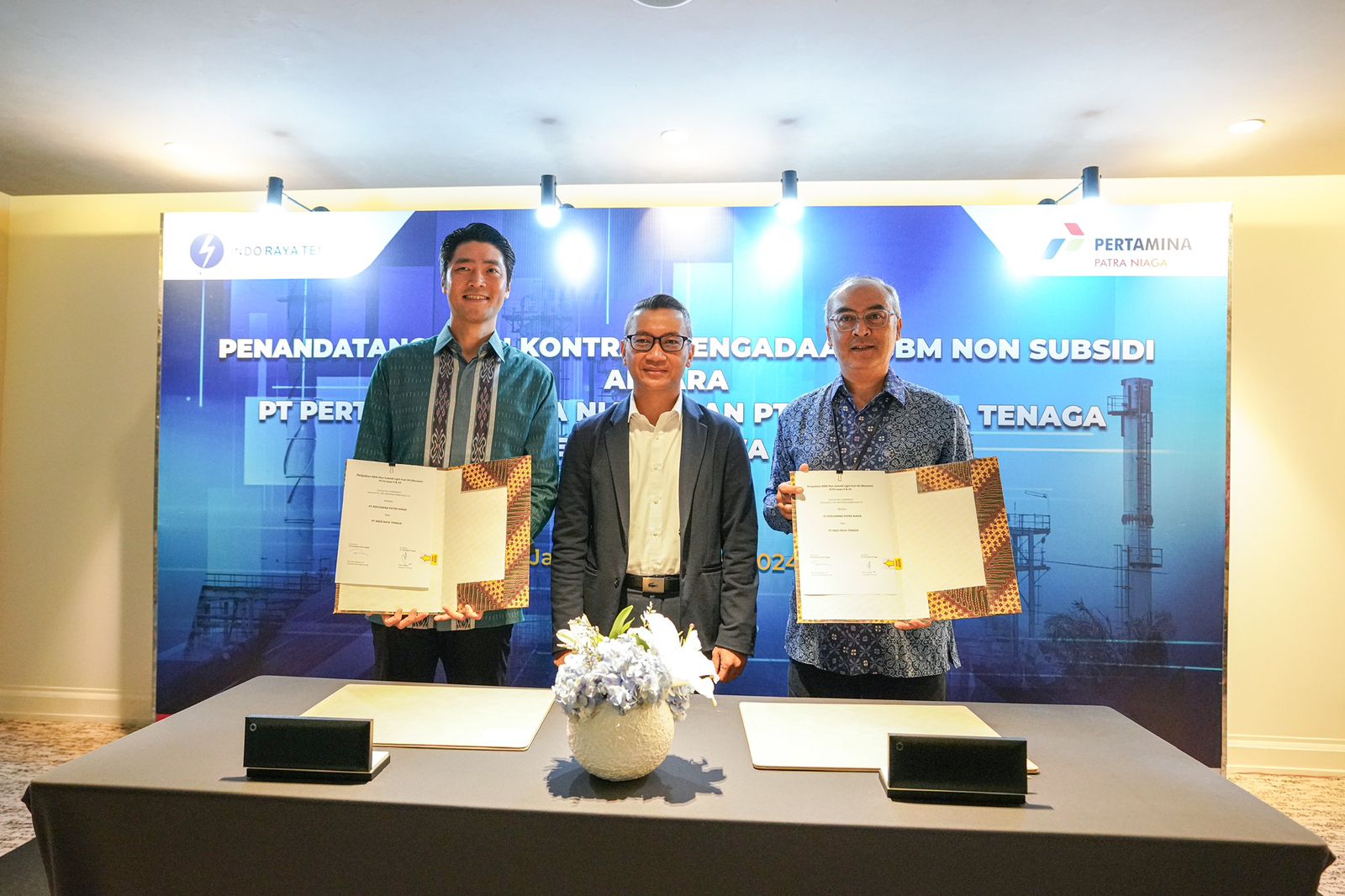 Pertamina Patra Niaga Regional JBB Tandatangani Kontrak Suplai BBM Non Subsidi dengan PT Indo Raya Tenaga