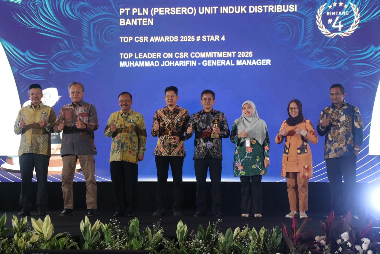 Konsisten Dorong Pemberdayaan, PLN UID Banten Dianugerahi TOP CSR Awards 2025