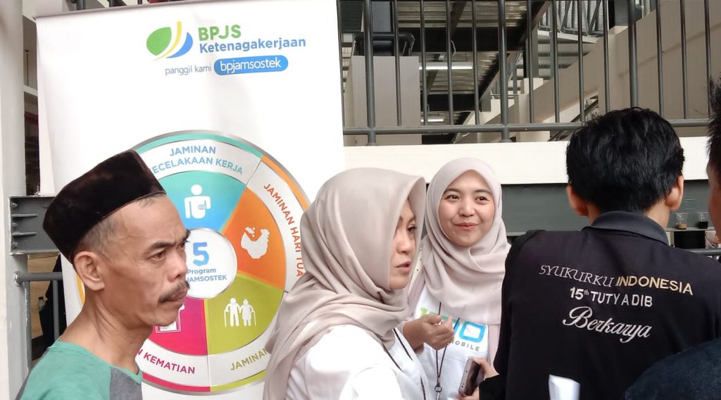 BPJS Ketenagakerjaan cabang Cimone Tangerang bekerjasama dengan Pemkot Tangerang Sosialisasikam Program perlindungan sosial di Pasar Anyar Tangerang