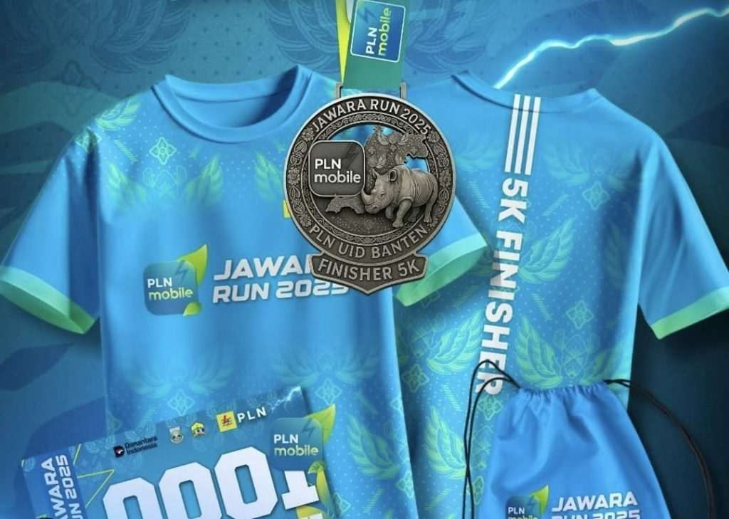 Perlengkapan lomba yang akan digunakan peserta saat pagelaran event atletik PLN Mobile Jawara Run 2025