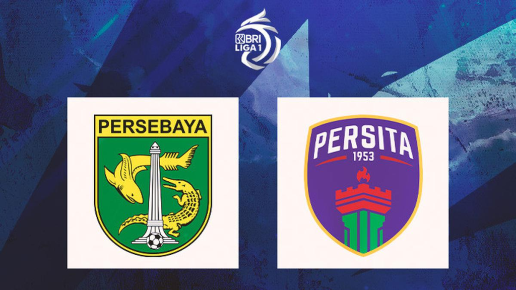 Ilustrasi Logo Persebaya dan Persita